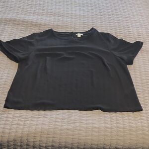 J. Crew Elegant Black Blouse